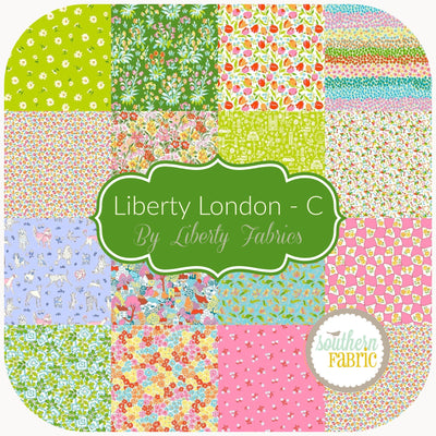 Liberty London - C Layer Cake (42 pcs) by Liberty Fabrics for Riley Blake (10-LLONDONPARKSC-42)