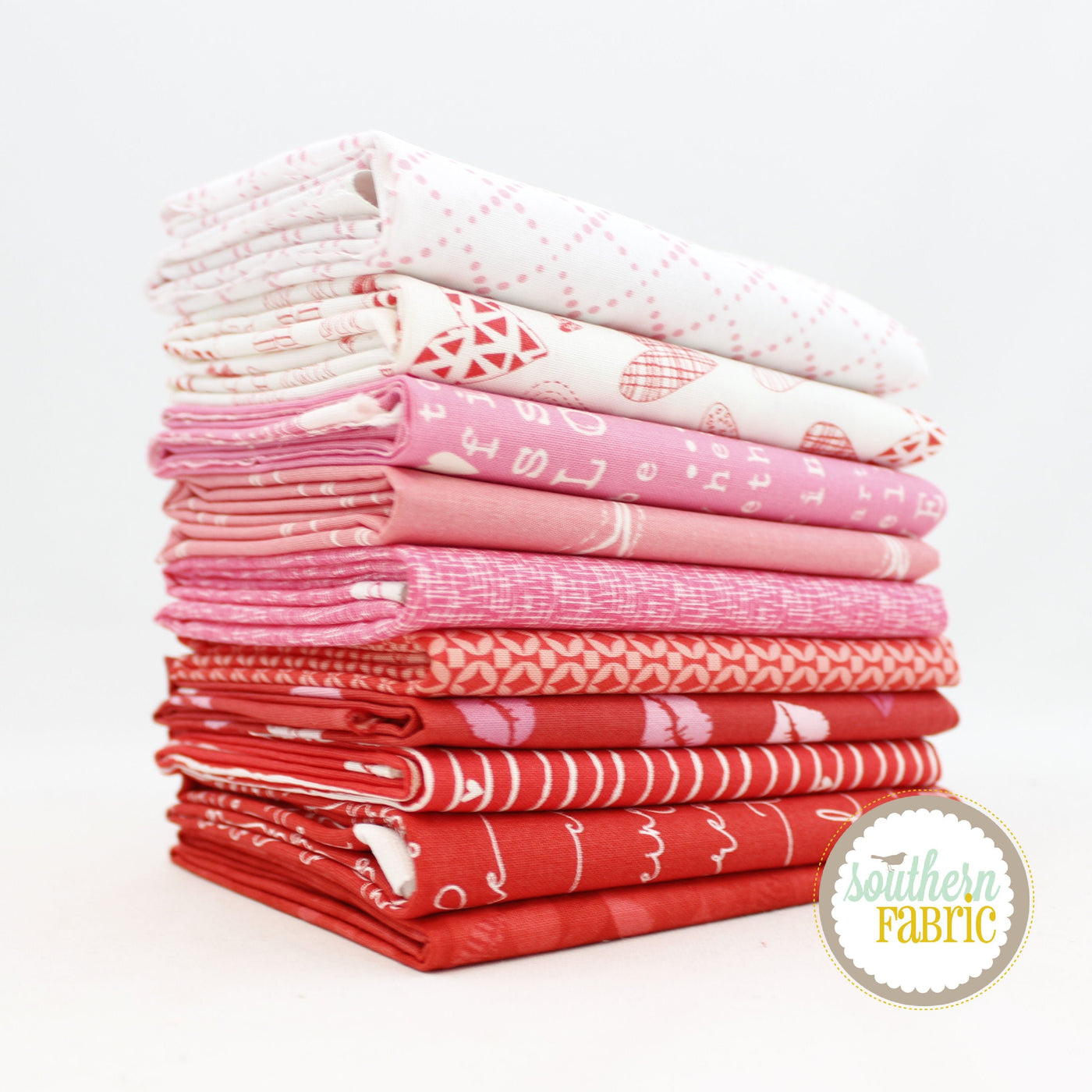 Valentines Fat Quarter Bundle (10 pcs) by Mixed Designers for Southern Fabric (VALENTINE.FQ)