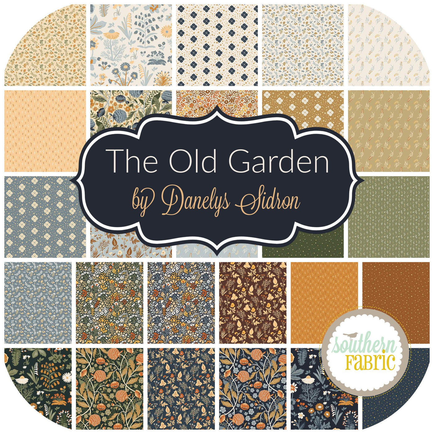 The Old Garden Jelly Roll (40 pcs) by Danelys Sidron for Riley Blake (RP-14230-40)
