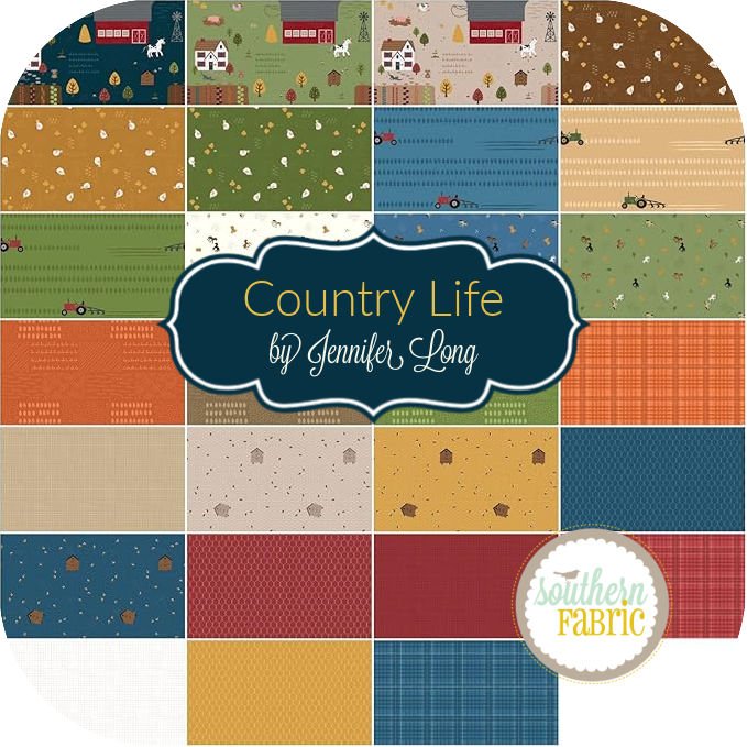 Country Life Jelly Roll (40 pcs) by Jennifer Long for Riley Blake (RP-13790-40)