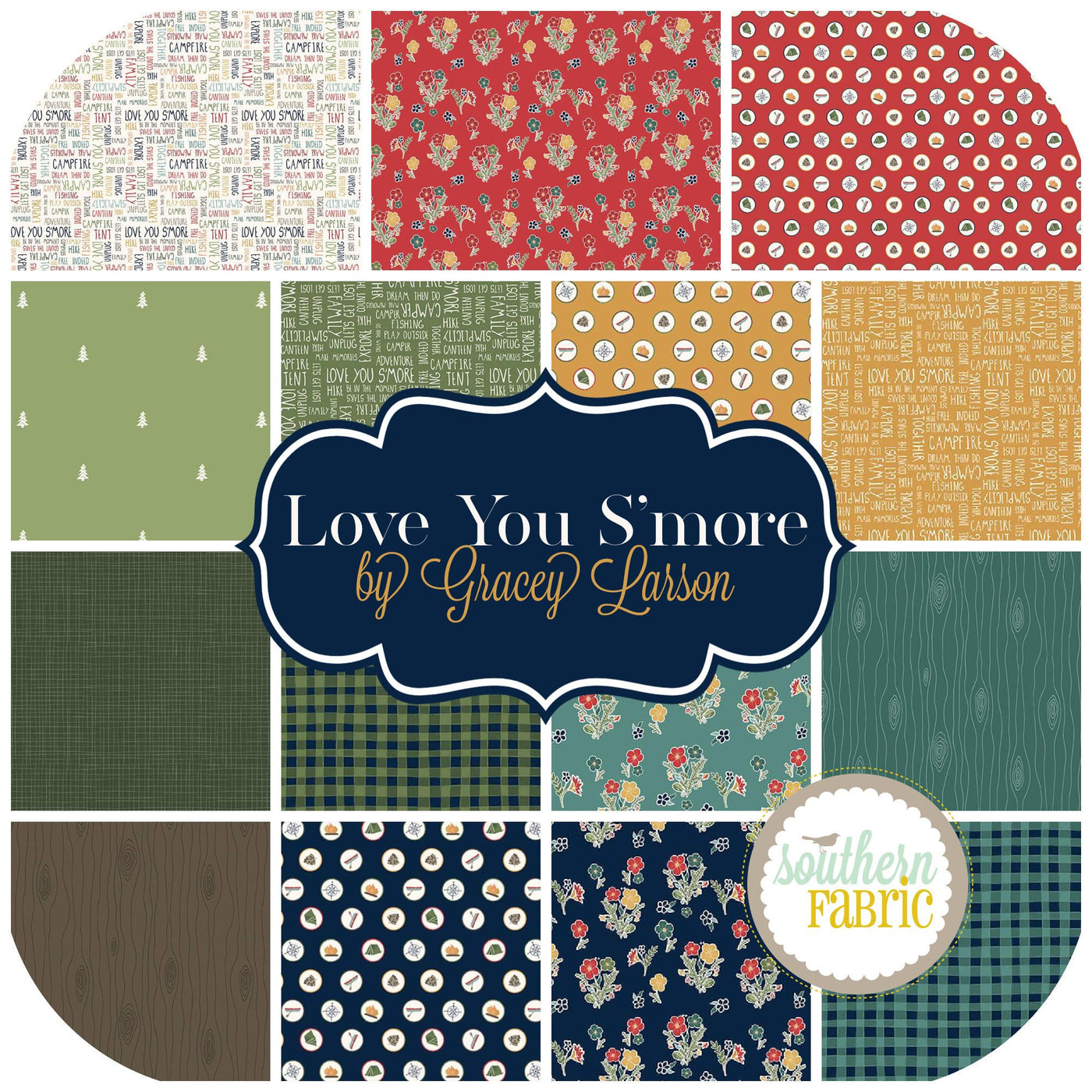 Love you S'more Fat Eighth Bundle (15 pcs) by Gracey Larson for Southern Fabric (GL.LYS.F8)