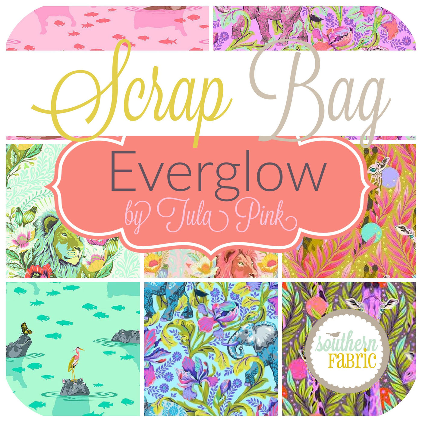 Everglow Scrap Bag (approx 2 yards) by Tula Pink for Free Spirit (TP.EG.SB)