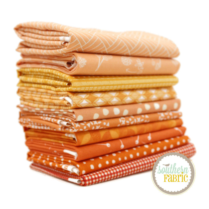 Orange Scrap Bag (approx 2 yards) by Mixed Designers for Southern Fabric